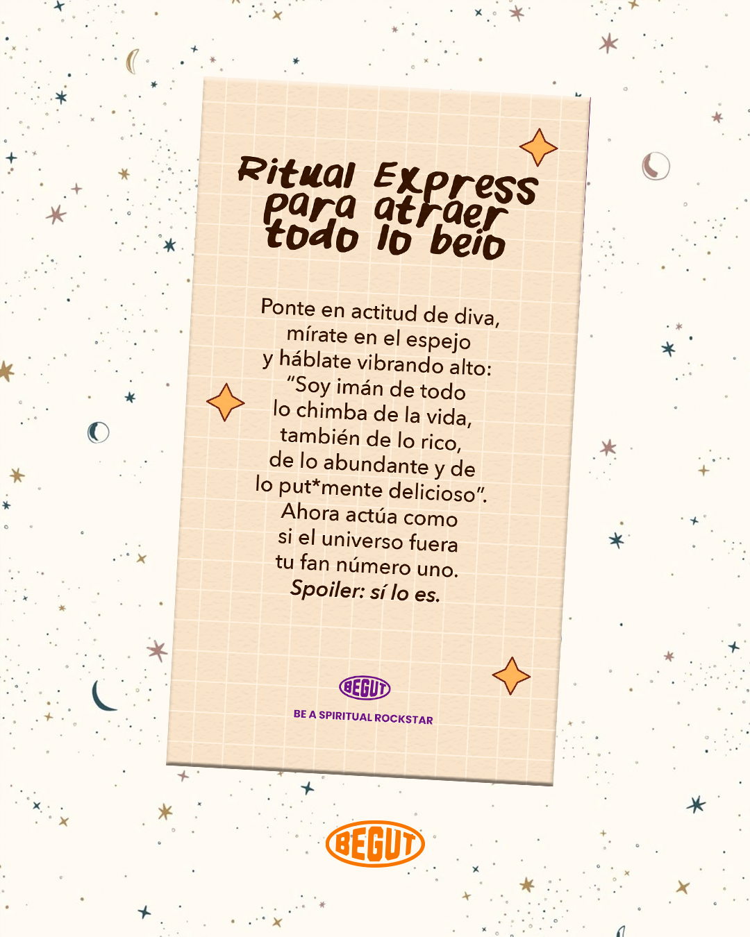 Postal para atraer cosas chimba