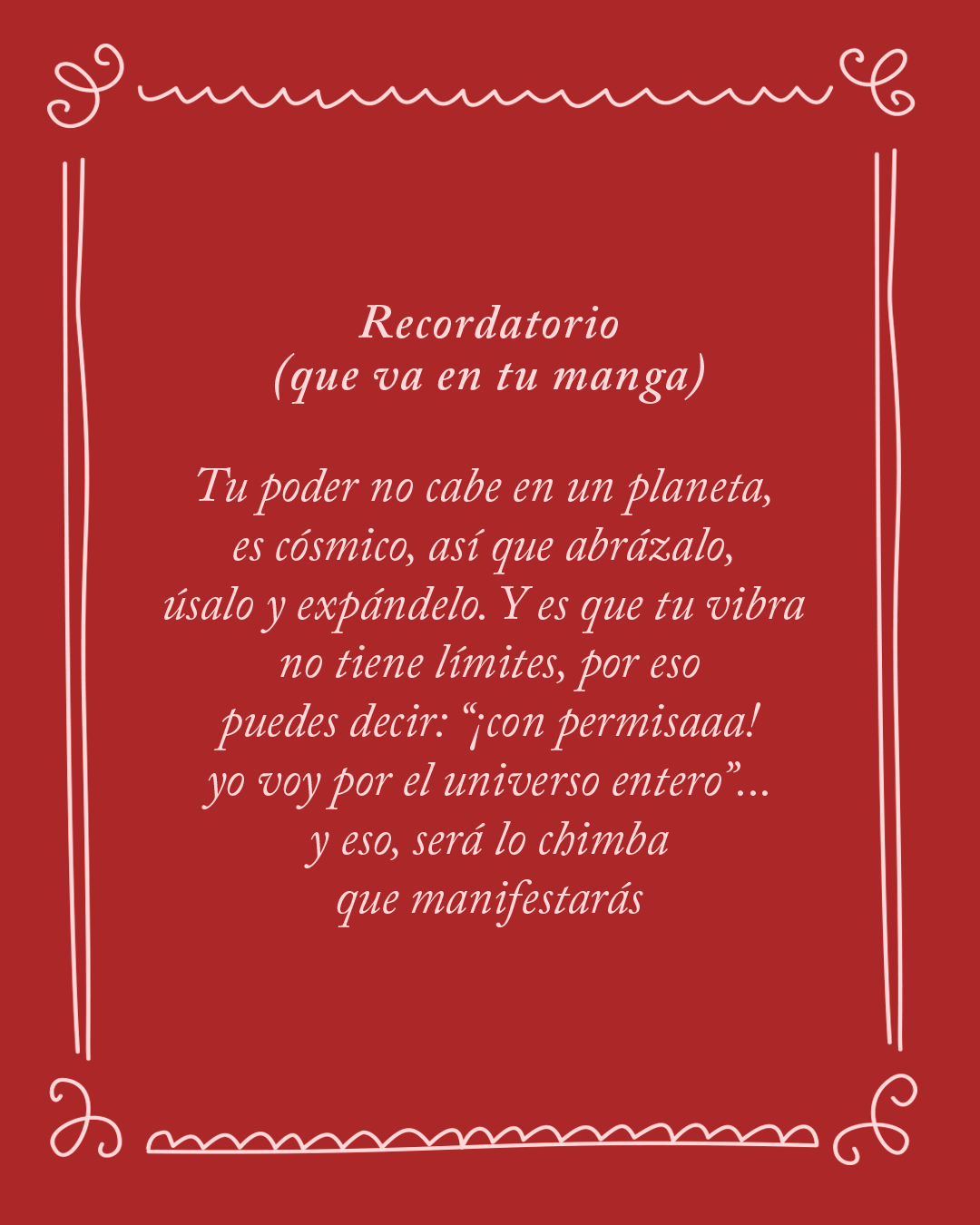 The Universe is yours